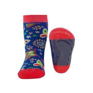 Ewers anti-slip sokken Stoppi softstep vlinders Blauw / roze