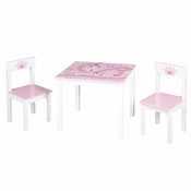 Roba 3 delig tafel en stoelen roze