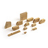 Ikonic Floris Hovers Wooden Animals - set van 13 houten dieren, ongelakt