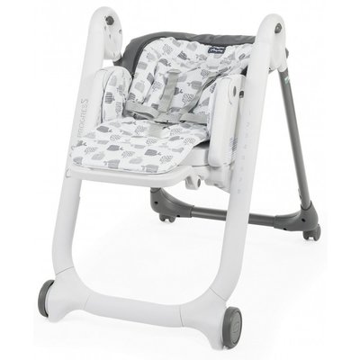 chicco Chicco Eetstoel Polly Progres5 - 4 Wheels Grey