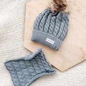 babydutch Winter set muts en sjaal GRIJS