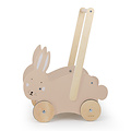 trixie Wooden push along cart - Mrs. Rabbit