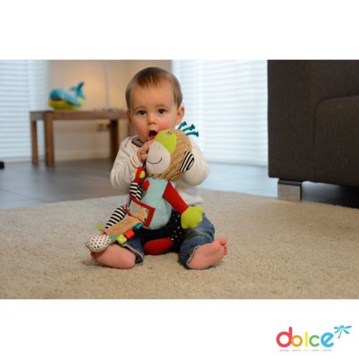 Dolce Toys Aap Charlie - activiteitenknuffel