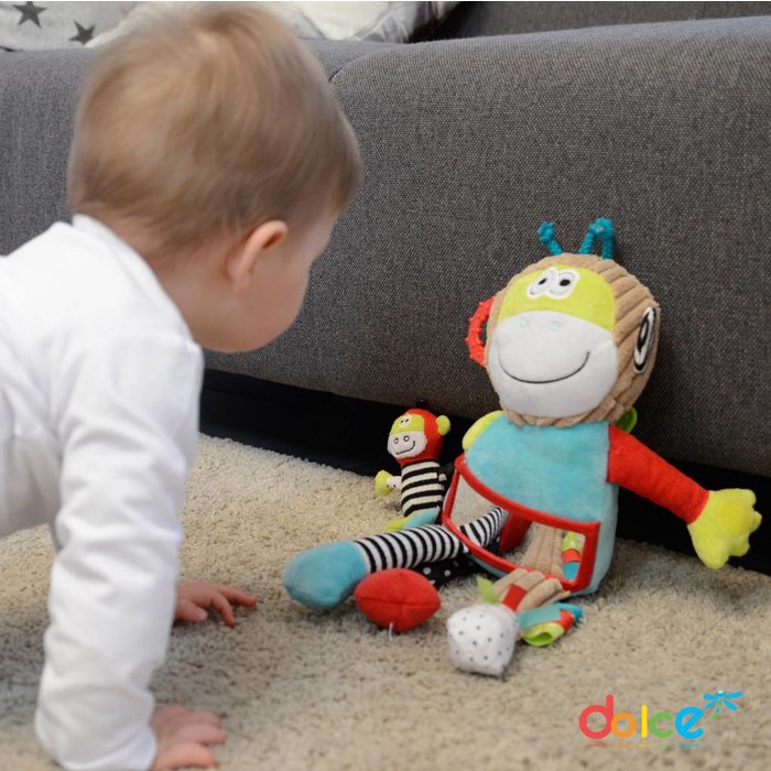 Dolce Toys Aap Charlie - activiteitenknuffel