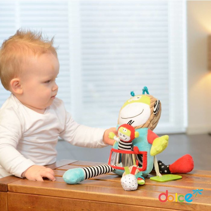 Dolce Toys Aap Charlie - activiteitenknuffel