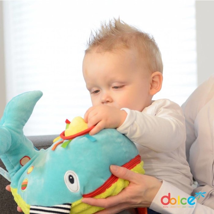 Dolce Toys Walvis Wallie - activiteitenknuffel