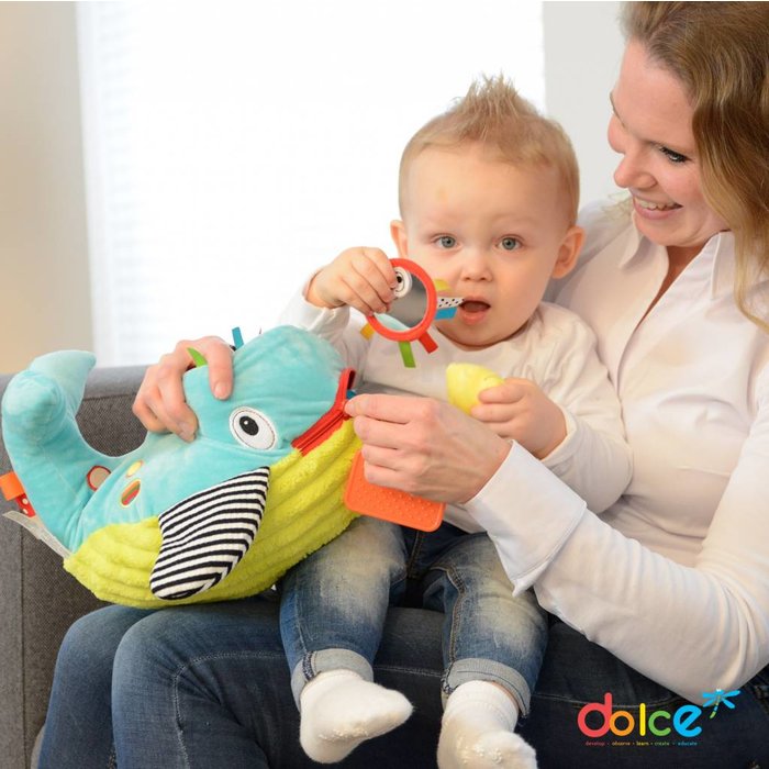 Dolce Toys Walvis Wallie - activiteitenknuffel