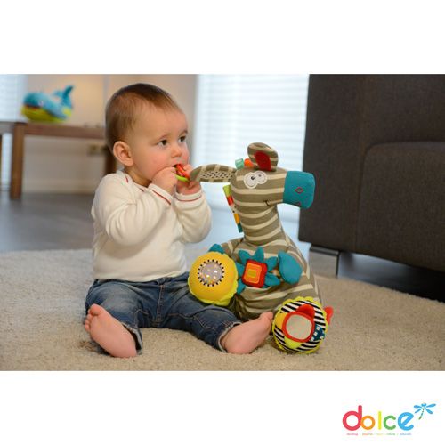 Dolce Toys Zebra Zeddy - activiteitenknuffel