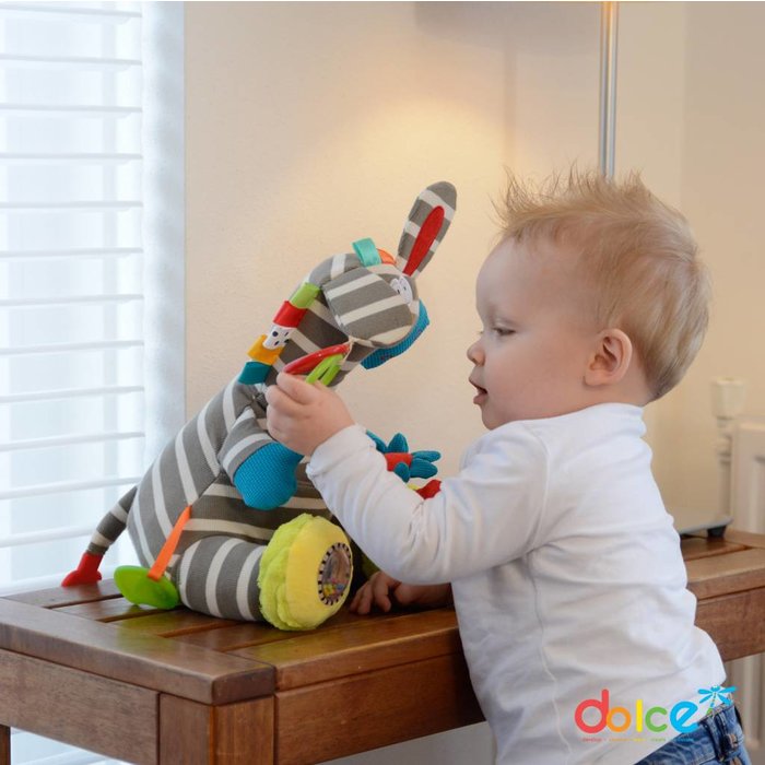 Dolce Toys Zebra Zeddy - activiteitenknuffel