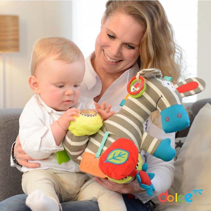 Dolce Toys Zebra Zeddy - activiteitenknuffel