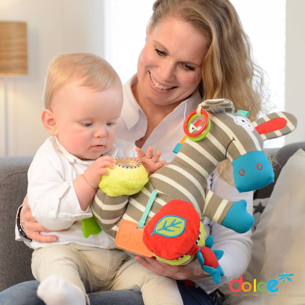 Dolce Toys Zebra Zeddy - activiteitenknuffel