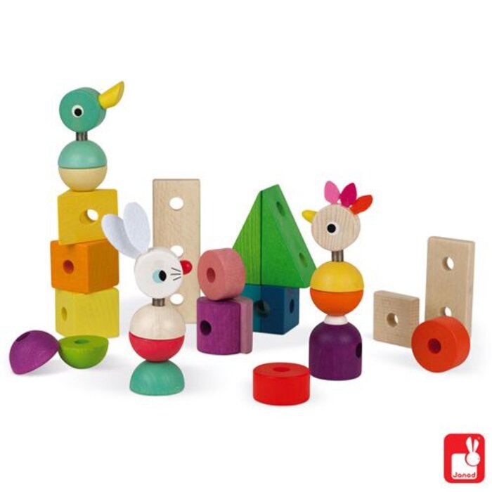 Janod Houten speelgoed -Zigolos - Grote houten Trein