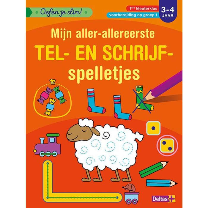 Deltas Oefen je slim! Mijn aller-allereerste tel- en schrijfspelletjes (3-4 j. )