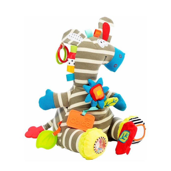 Dolce Toys Zebra Zeddy - activiteitenknuffel