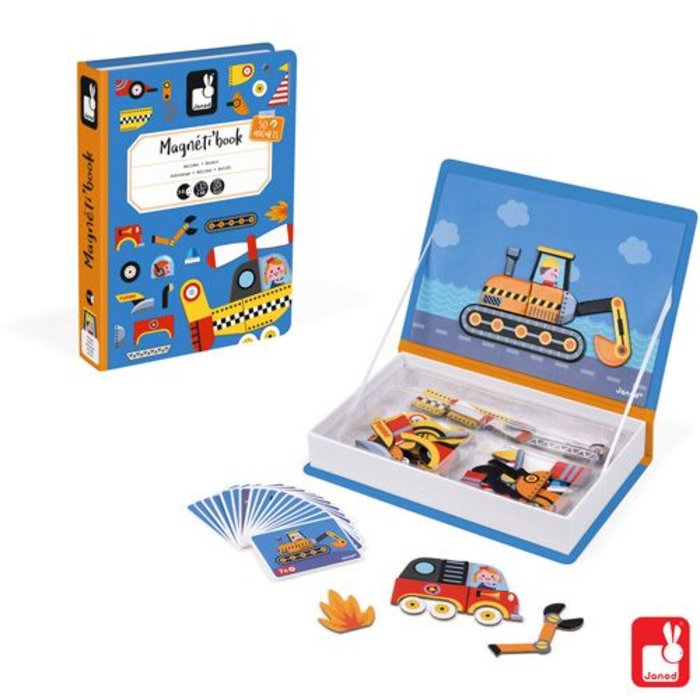 Janod Magnetibook - Voertuigen/Racers