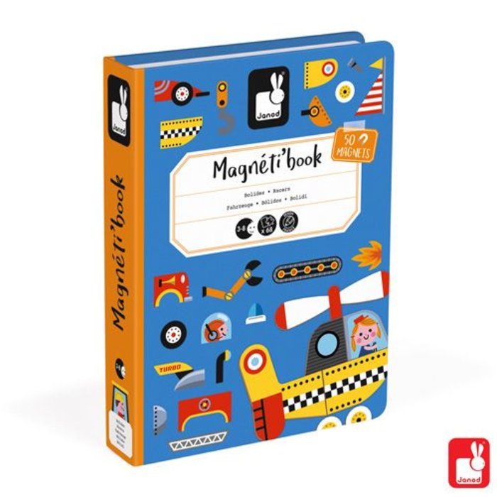 Janod Magnetibook - Voertuigen/Racers