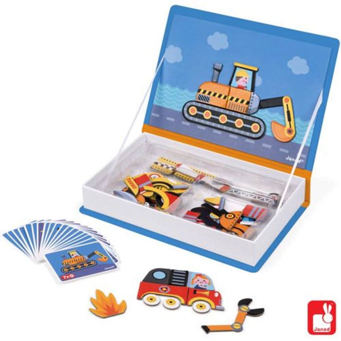 Janod Magnetibook - Voertuigen/Racers