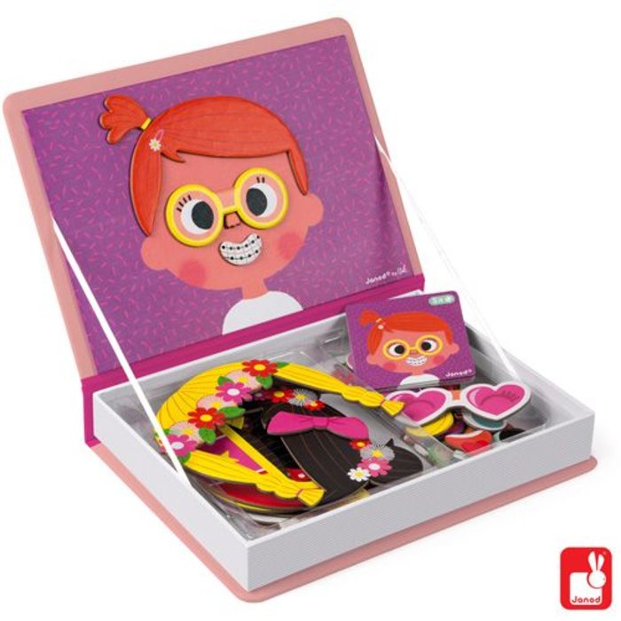 Janod Magnetibook - gekke gezichten meisjes