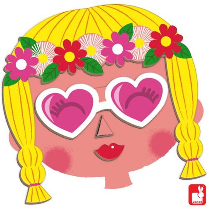 Janod Magnetibook - gekke gezichten meisjes