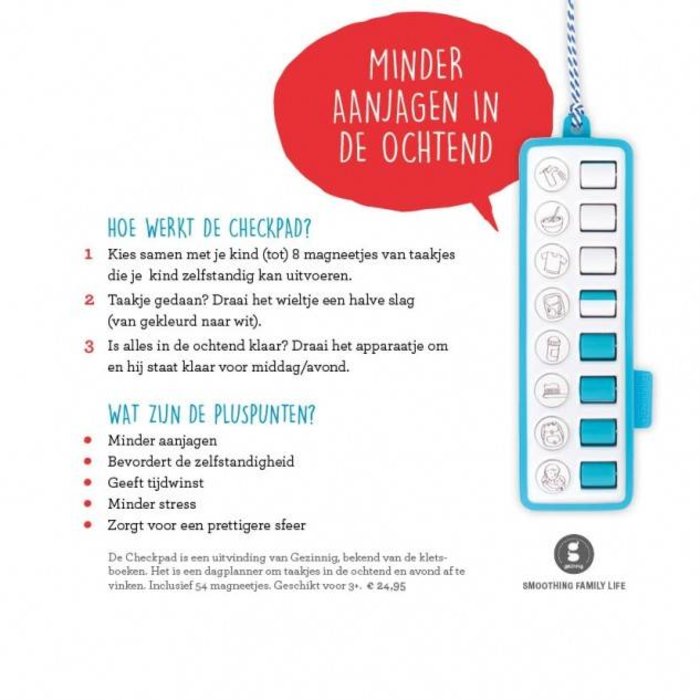 Gezinnig Checkpad blauw
