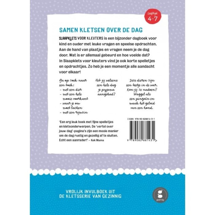 Gezinnig Slaapklets voor kleuters (deel 2)