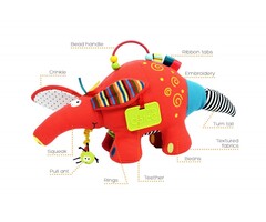 Dolce Toys Aardvarken Antoine - activiteitenknuffel