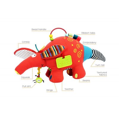 Dolce Aardvarken Antoine - activiteitenknuffel