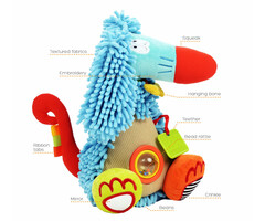 Dolce Toys Afgaanse Hond Alfonso - activiteitenknuffel