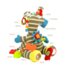 Dolce Toys Zebra Zeddy - activiteitenknuffel