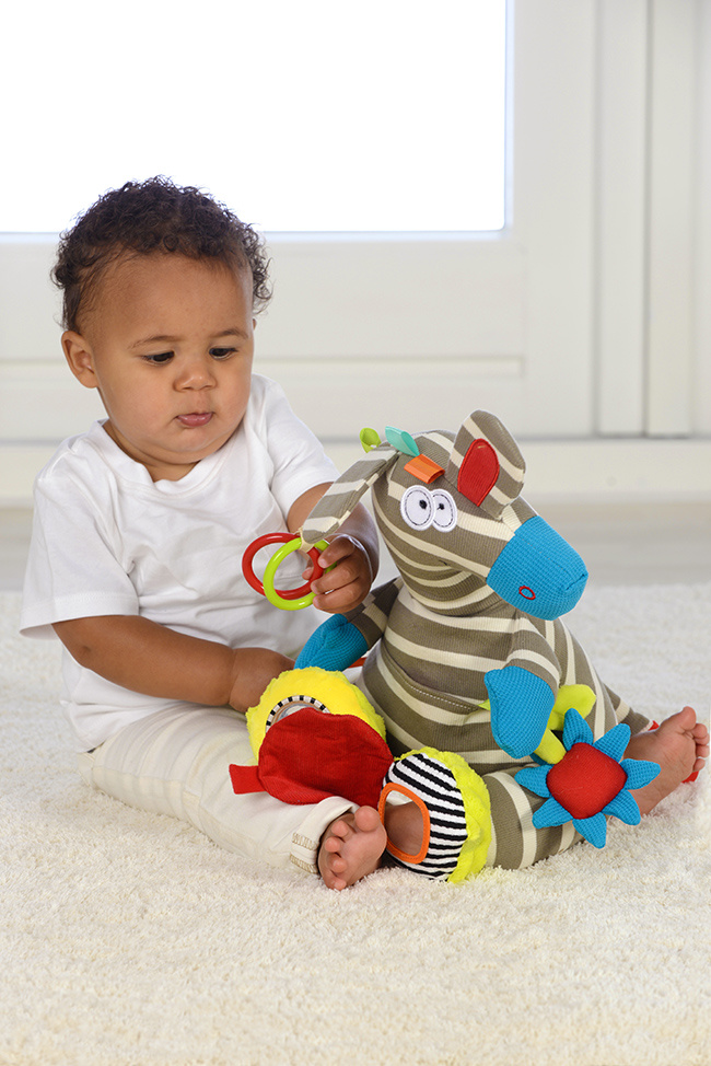 Dolce Toys Zebra Zeddy - activiteitenknuffel