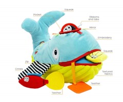Dolce Toys Walvis Wallie - activiteitenknuffel