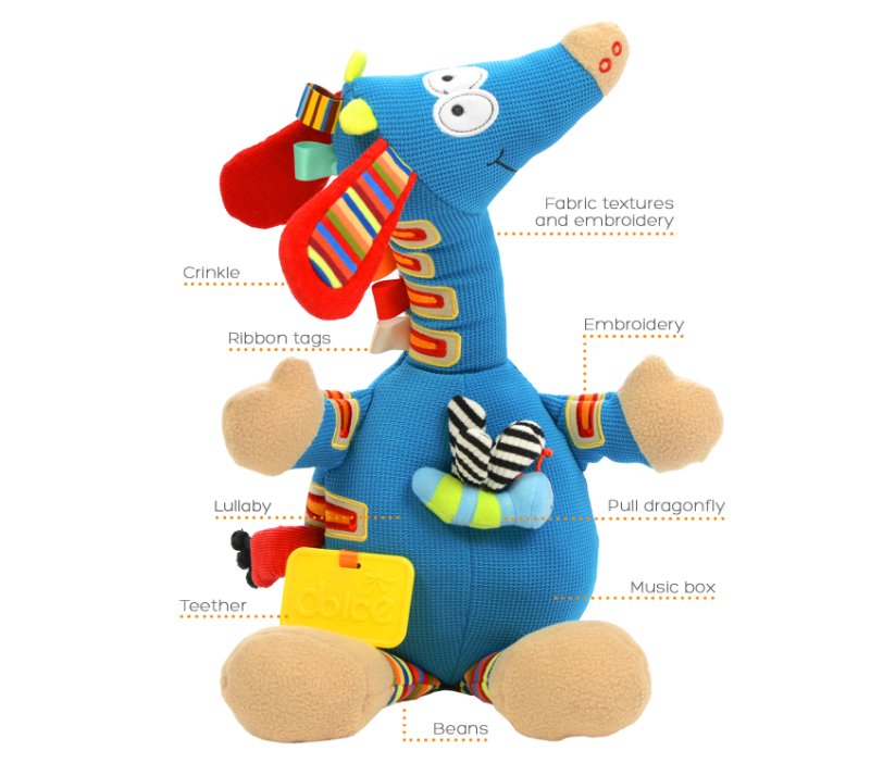 Dolce Toys Giraf - activiteitenknuffel