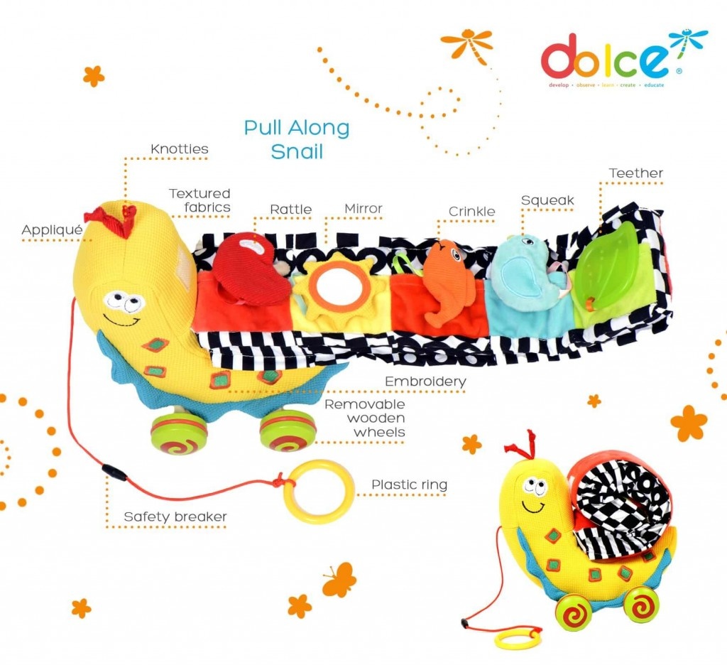Dolce Toys Slak Semmy -  activiteitenknuffel