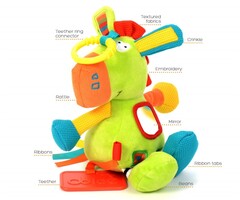 Dolce Toys Pony Polo - activiteitenknuffel