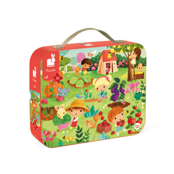 Janod Puzzelkoffer - tuin (36 stukjes)