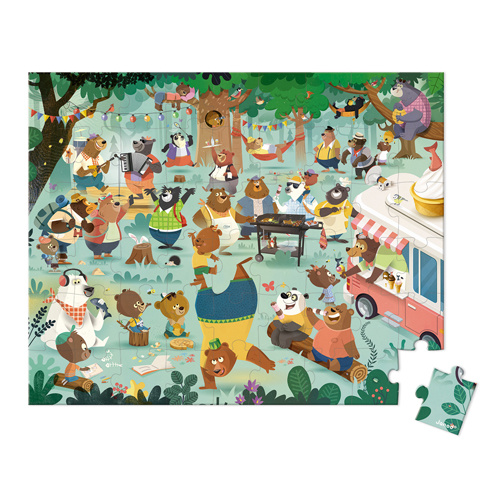 Janod Puzzelkoffer - de berenfamilie (54 stukjes)