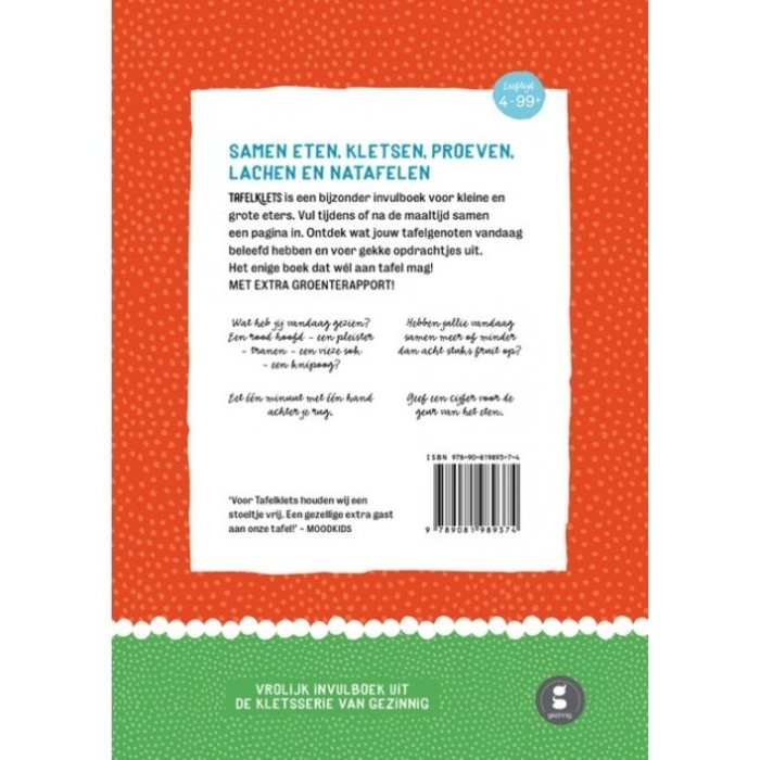 Gezinnig Tafelklets! voor kleine en grote eters