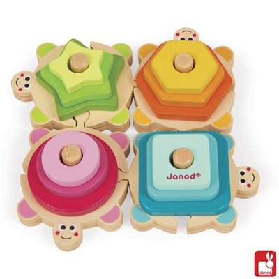 Janod I Wood - Stapel Schildpadjes