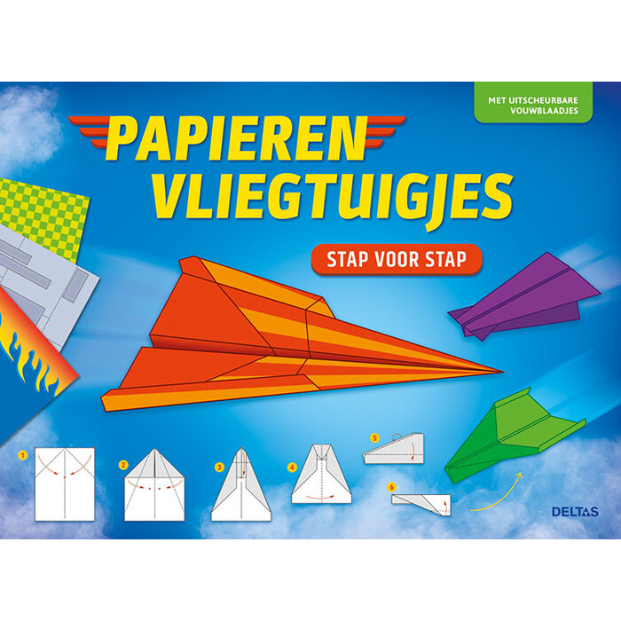 Deltas papieren-vliegtuigjes-stap-voor-stap