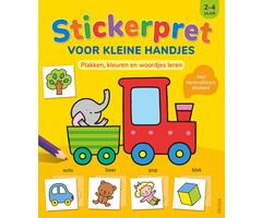 Deltas Stickerpret voor kleine handjes (2-4 jaar) plakken, kleuren, woordjes leren