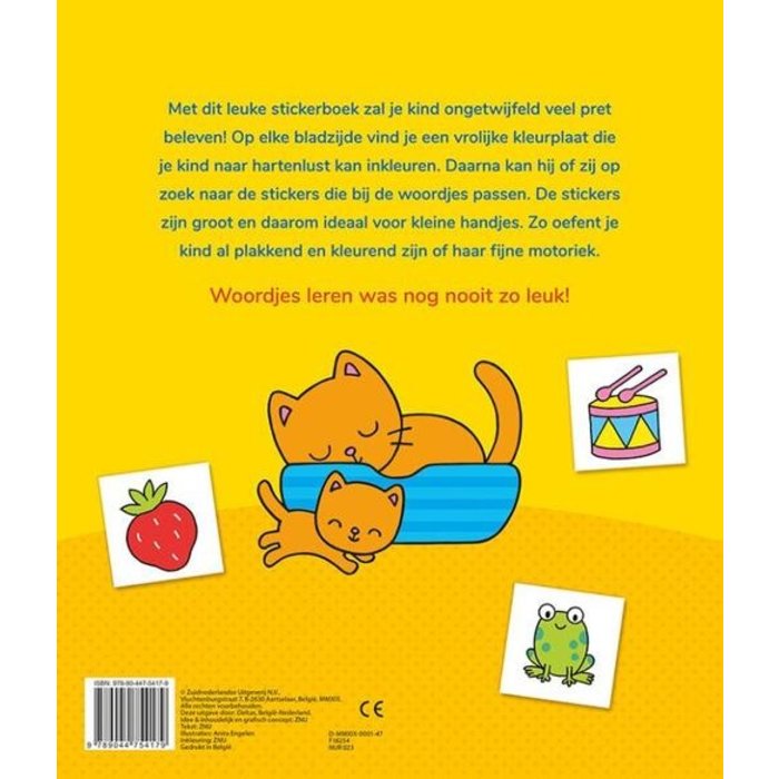 Deltas Stickerpret voor kleine handjes (2-4 jaar) plakken, kleuren, woordjes leren