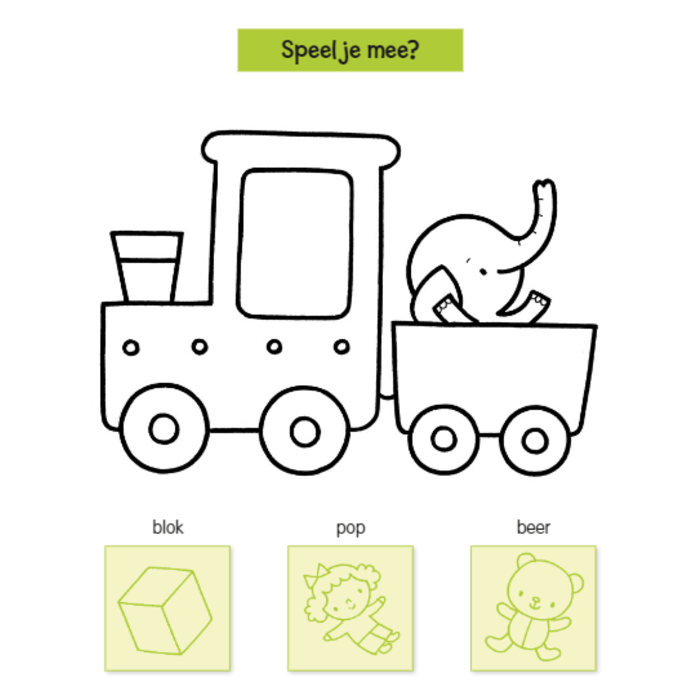 Deltas Stickerpret voor kleine handjes (2-4 jaar) plakken, kleuren, woordjes leren