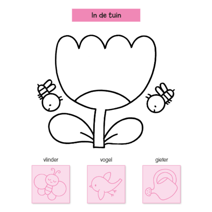 Deltas Stickerpret voor kleine handjes (2-4 jaar) plakken, kleuren, woordjes leren