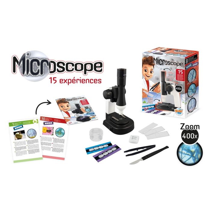 Buki Experimenten met Microscoop met 15 experimenten