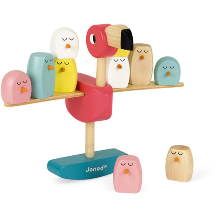 Janod Houten speelgoed - Zigolos - evenwichtsspel Flamingo