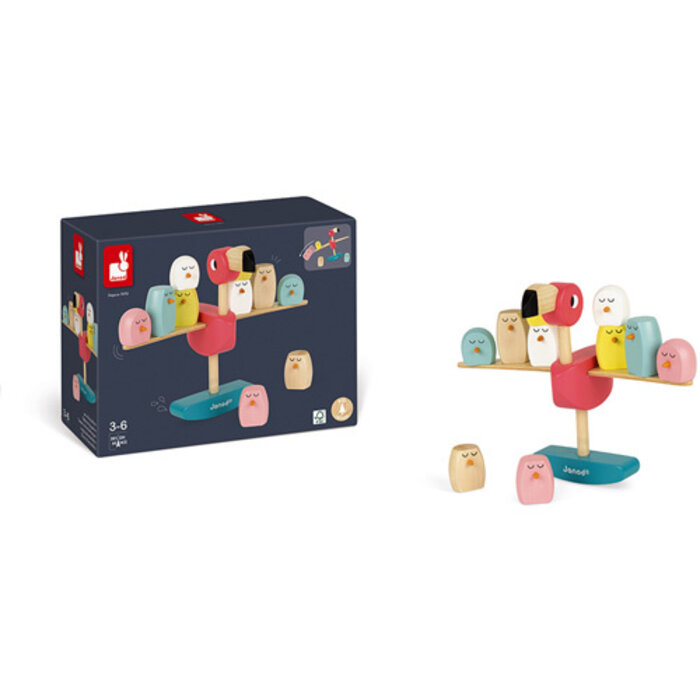 Janod Houten speelgoed - Zigolos - evenwichtsspel Flamingo
