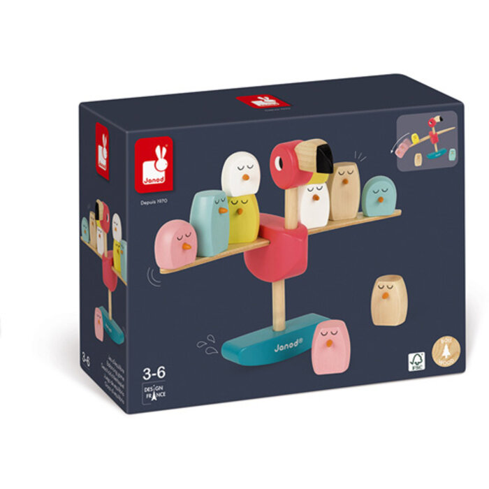 Janod Houten speelgoed - Zigolos - evenwichtsspel Flamingo