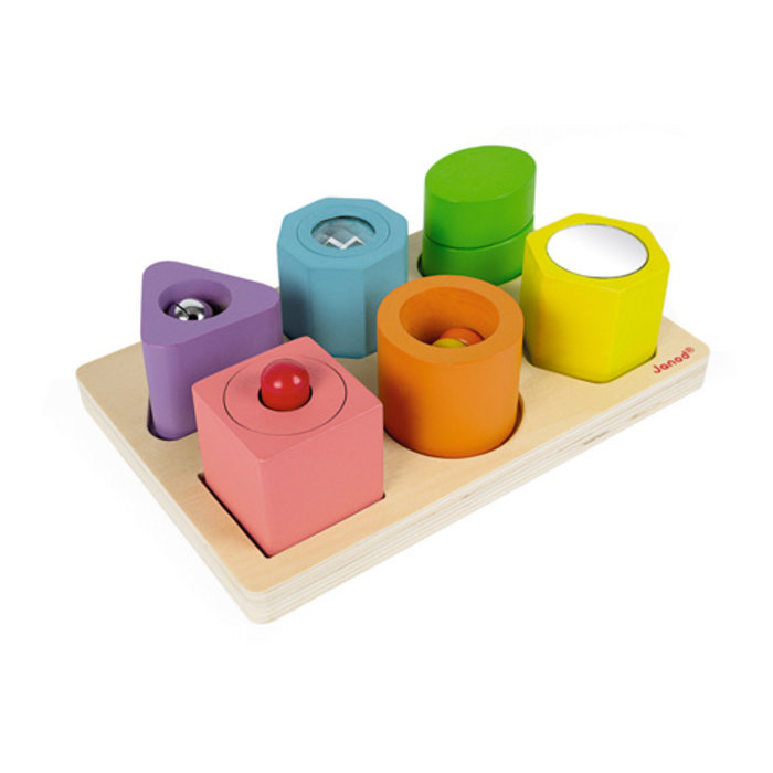 Janod I Wood - vorm en geluid puzzel