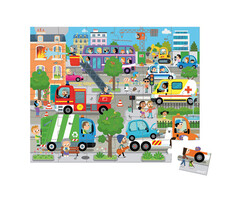 Janod Puzzelkoffer - De Stad (36 stukjes)