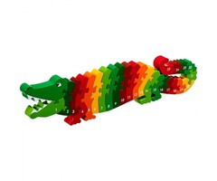 Lanka Kade Cijfer houten puzzel - 1 tot 25 krokodil Conga (25 stuks)